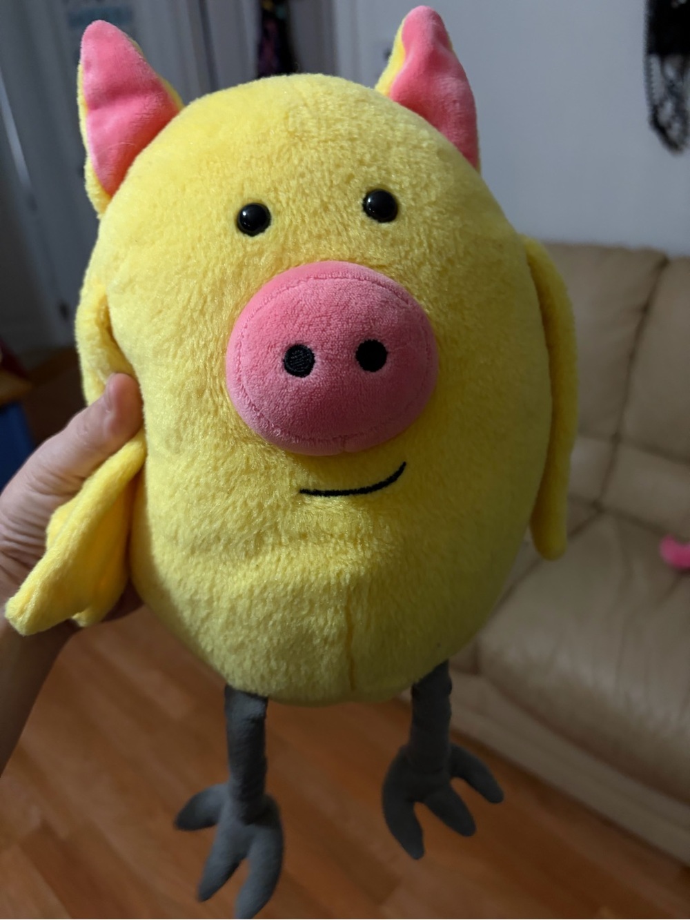 Manhattan Toy Company Little Joe Chickapig Yellow Plush Pig Colorfull HTF rare